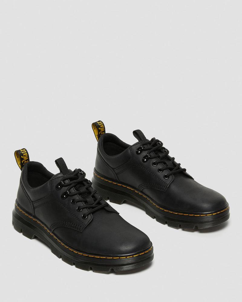 Dr Martens Reeder Wyoming Leren Vrijetijdsschoenen Heren Zwart | NL 327BEX